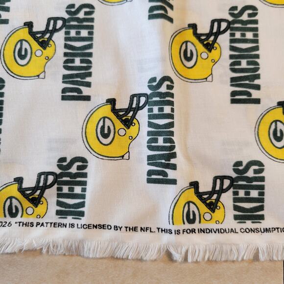 Green Bay Packers Fabric 3 Piece NFL Licensed 1994 Cotton 2yd + Remnants Vintage - Picture 6 of 16
